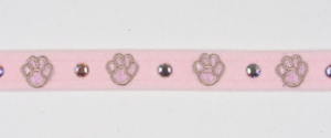 Embroidery Paws with Crystals Collar